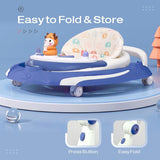 R For Rabbit Little Feet Plus Walker - Detachable Toy Music & Light Blue White