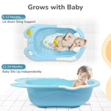 R For Rabbit Bubble Double Snowy: 2-in-1 Baby Bath Tub with Ergonomic Sling