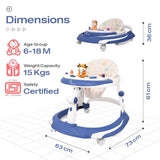 R For Rabbit Little Feet Plus Walker - Detachable Toy Music & Light Blue White