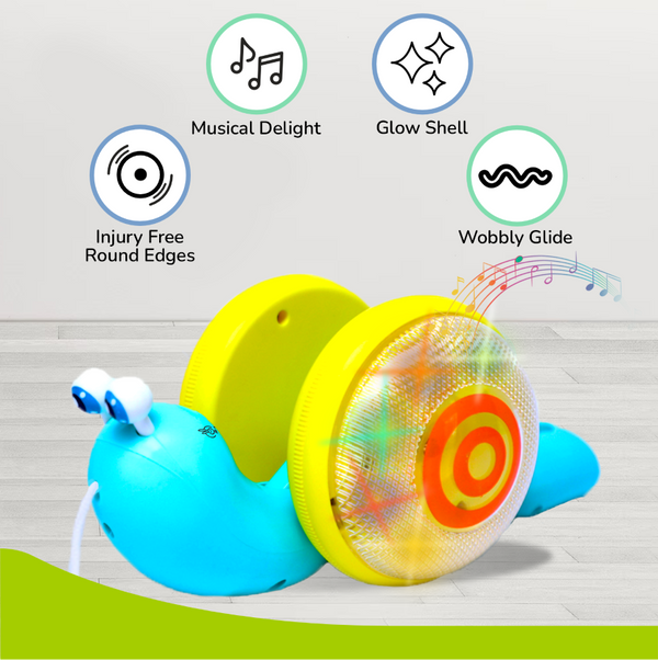 R For Rabbit Orapple Snail Tune BPA-Free Musical Pull Toy - Assorted