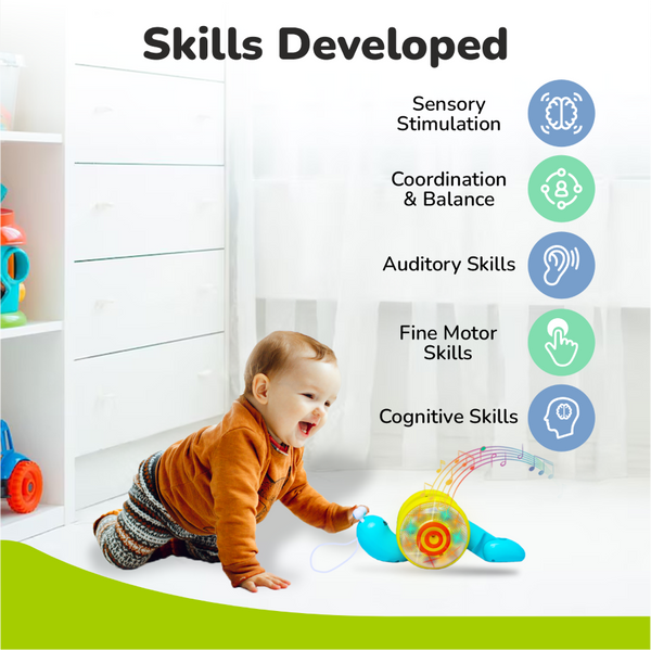 R For Rabbit Orapple Snail Tune BPA-Free Musical Pull Toy - Assorted