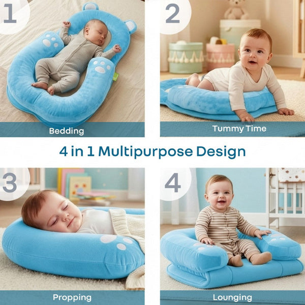 R For Rabbit Snuggy Teddy Baby Nest Lounger - 4 in 1