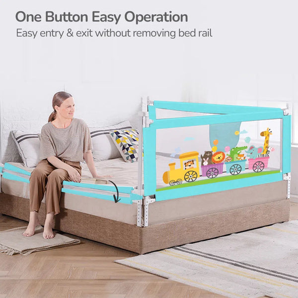 R For Rabbit Bed Rail Safety Guard Bed Rail Blue