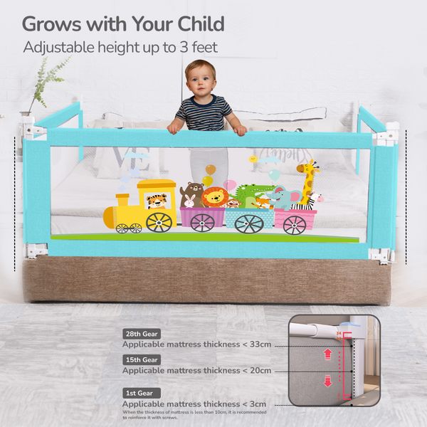 R For Rabbit Safari Bed Rail - Blue