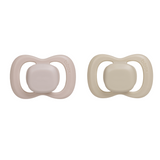 b.box Glow Silicone Pacifiers Pack of 2 (0–6M) – Blush & Latte