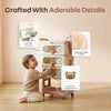 R For Rabbit Kiddo Korner Bear Baby Storage Organizer with 3 Drawers, Open Storage, 360° Wheels & Detachable Basket