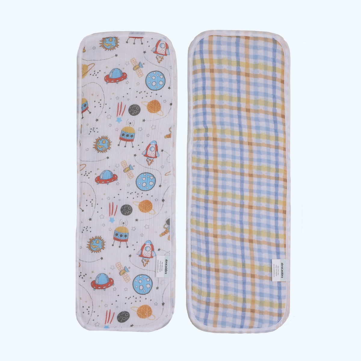 Abracadabra Rocketman 4-Layer Muslin Burp Pads – Pack of 2