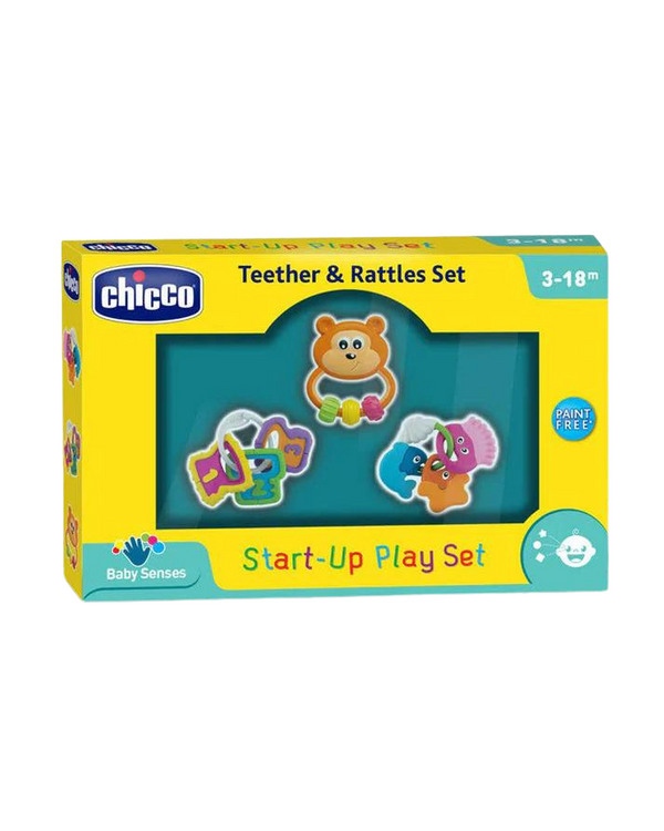 Chicco Start-Up Play Set Rattle Toy-Gift For Baby Shower & Baby Birthday