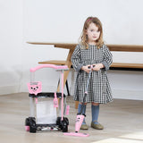 Casdon Hetty Cleaning Trolley 38 × 20 × 62 cm Pink