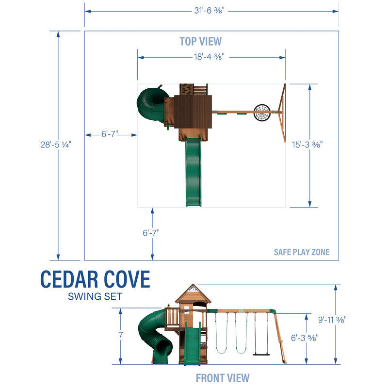 Backyard Discovery Cedar Cove Swing Set