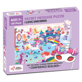 Chalk and Chuckles I Love Unicorns Secret Message Puzzle 48.5 × 35.5 cm Multicolor
