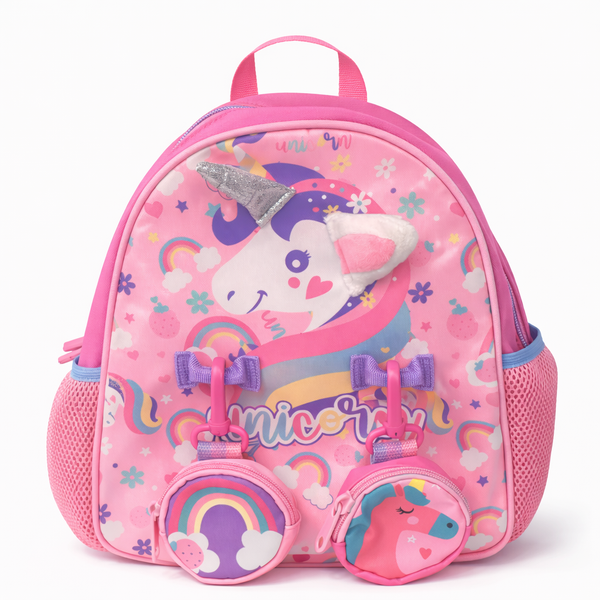 Vest School Bag For Kids 10" - Unicorn Pink