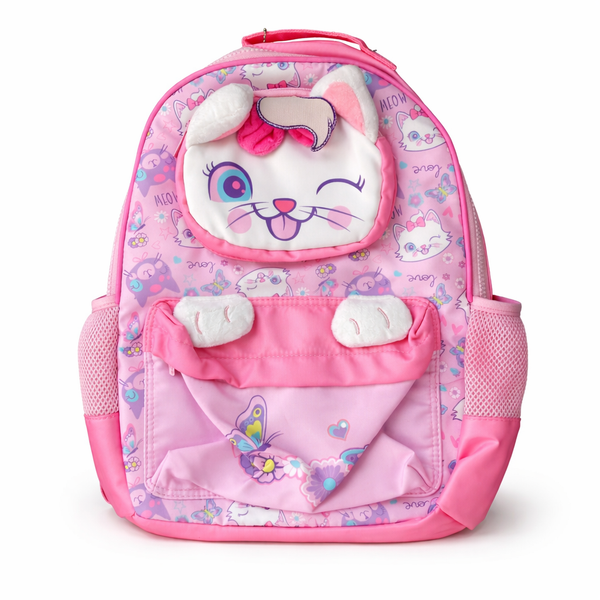 Vest School Bag For Kids 14" - Kitty