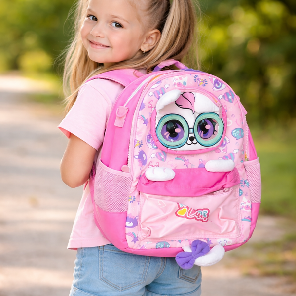Vest School Bag For Kids 14" - Cat