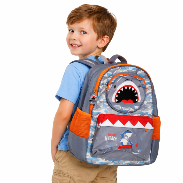 Vest School Bag For Kids 14" - Shark
