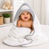 Babiano Soft & Snuggly Baby Hooded Towel - Grey