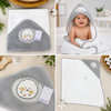 Babiano Soft & Snuggly Baby Hooded Towel - Grey