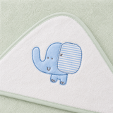 Babiano Soft & Absorbent Elephant Baby Hooded Towel - Sea Green