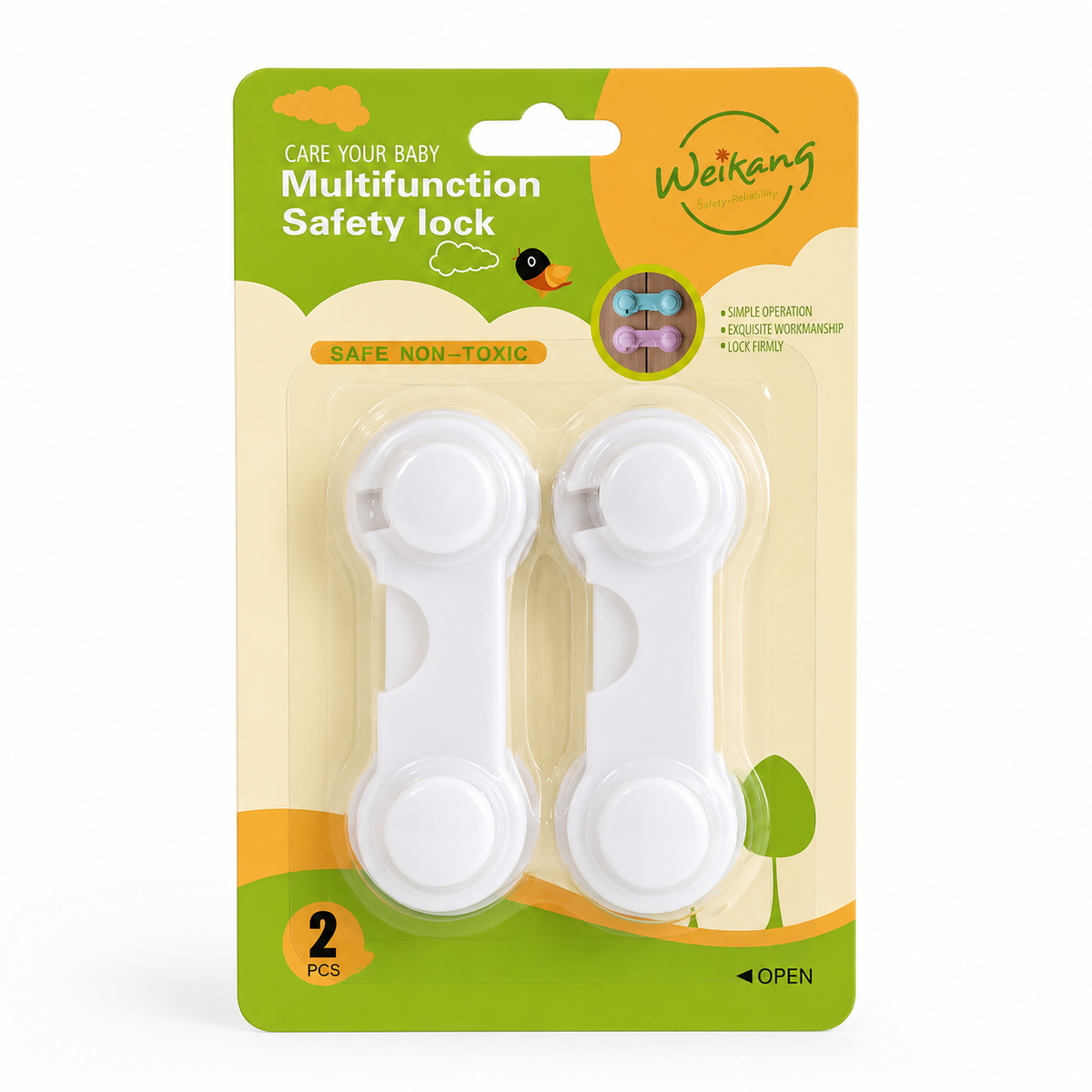 Weikang Multifunction Baby Safety Cabinet Lock – Pack of 2