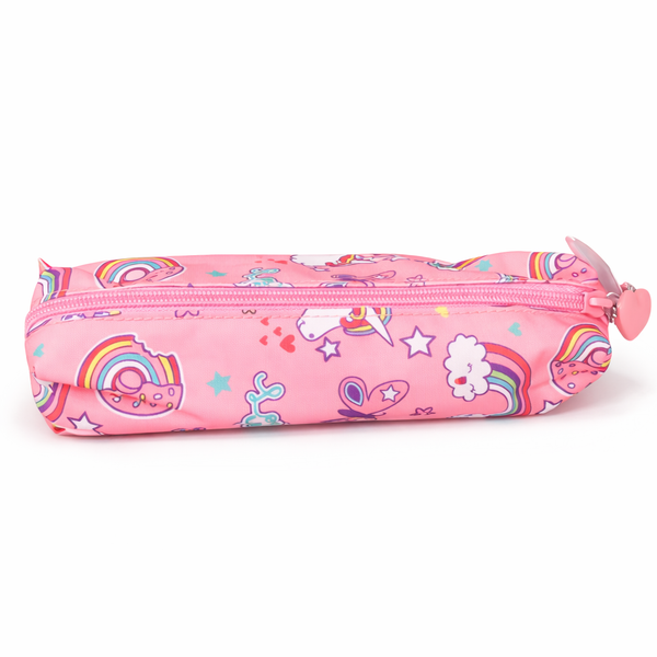 Vest School Bag For Kids With Pouch 16" - Unicorn Pink