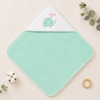 Babiano Turtle & Bird Baby Hooded Towel – Mint Green