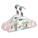 Hopop Non-Slip Velvet Baby Clothes Hangers Pack of 6 Pink