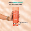 Basil HydraRush Insulated Water Bottle 600ml 7–12Y – Coral Swirl