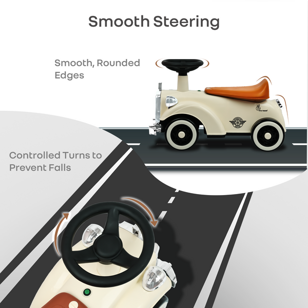 R For Rabbit Speedster Royal Ride On Car - Cream Brown