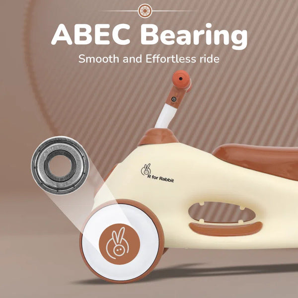 R For Rabbit Speedster Zoomy Push Ride On - Cream Brown