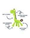 Hopop Silicone Giraffe Teether One Size Green