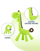 Hopop Silicone Giraffe Teether One Size Green
