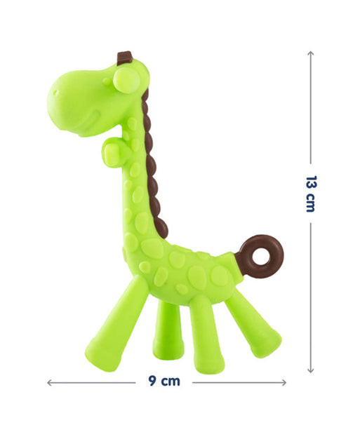 Hopop Silicone Giraffe Teether One Size Green