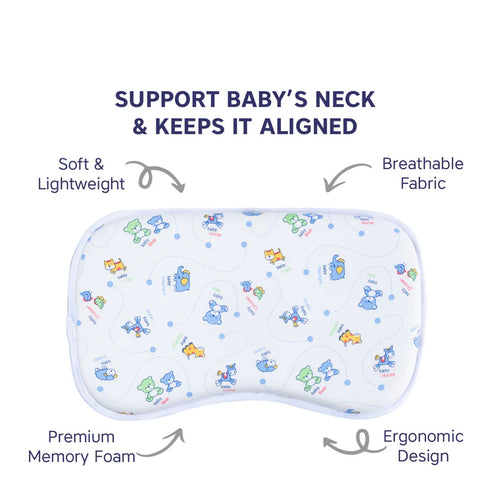 Hopop Memory Foam Baby Flat Head Shaping Pillow Newborn+ – Baby Bear