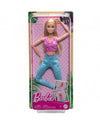 Barbie Made to Move Fashion Doll with Bendable Joints Pink & Blue-Promotes Role Play