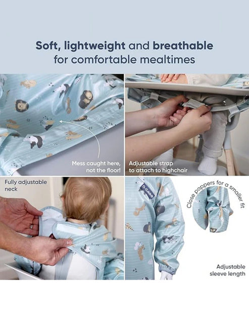 BiBaDo Bib Long Sleeve Coverall Weaning Bib 75 x 55 cm