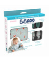BiBaDo Long Sleeve Coverall Weaning Bib & Attachable Handi Cutlery Bundle 6 Months+ Arctic Adventure White