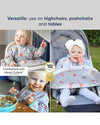 BiBaDo Long Sleeve Coverall Weaning Bib & Attachable Handi Cutlery Bundle 6 Months+ Arctic Adventure White