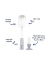 Hopop 2-in-1 Bottle & Nipple Cleaning Brush Set One Size Grey