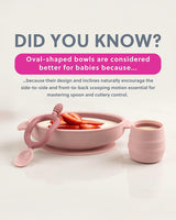Bibado Silicone Suction Bowl – Blush | Baby Weaning Bowl