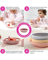 Bibado Silicone Suction Bowl – Blush | Baby Weaning Bowl