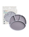 Bibado Silicone Suction Divider Plate – Mist | Baby Weaning Plate