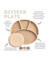 Bibado Silicone Suction Divider Plate – Fawn | Baby Weaning Plate