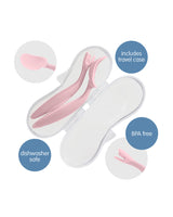 b.box Toddler Cutlery Spoon & Fork Set of 2 Blush Pink