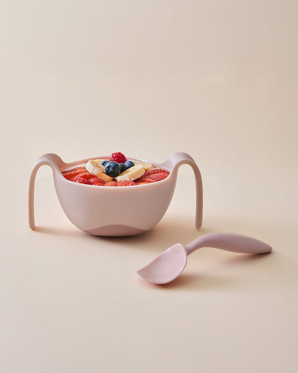 B Box Toddler Cutlery Set Spoon and Fork - Blush Pink