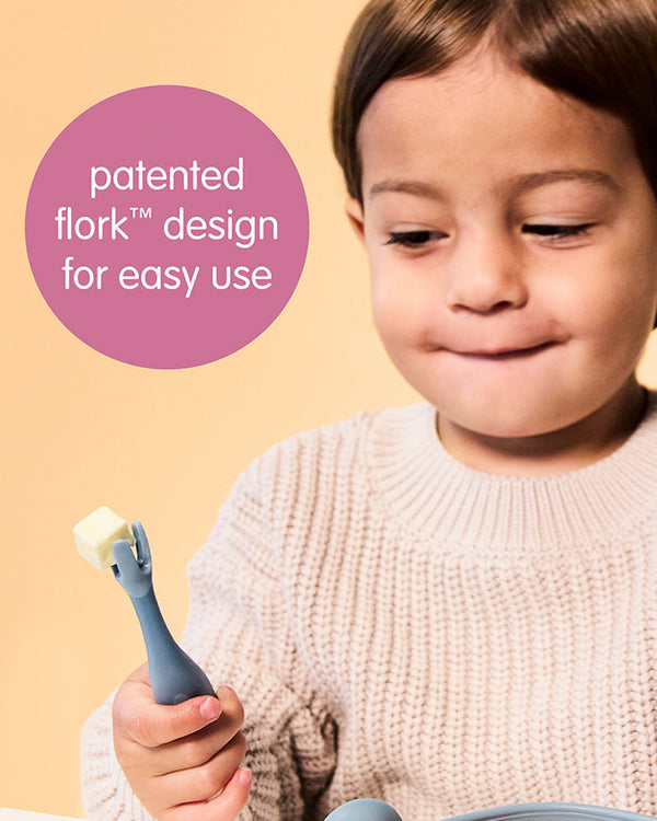 B Box Toddler Cutlery Set Spoon and Fork - Ocean
