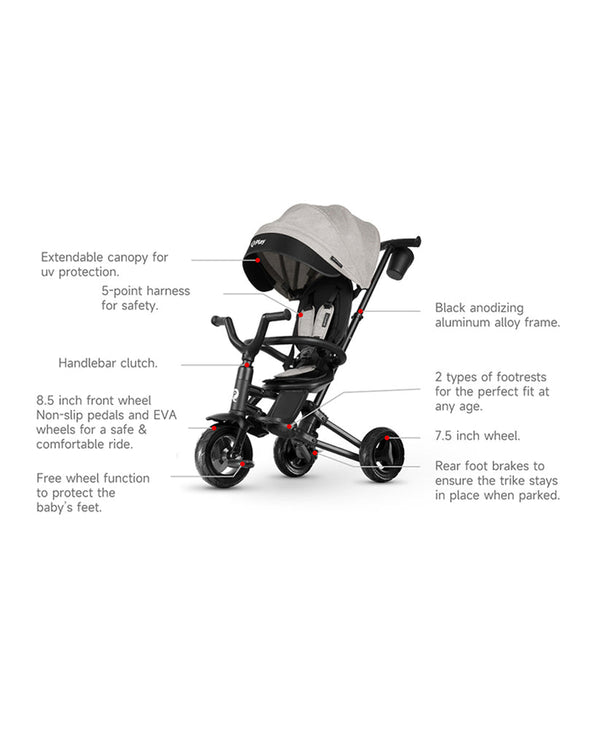 Qplay Trikes Nova Niello - 10 to 72 months - Grey