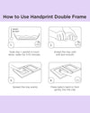Dooky Gift Set Handprint Double Frame And Memory Box - White