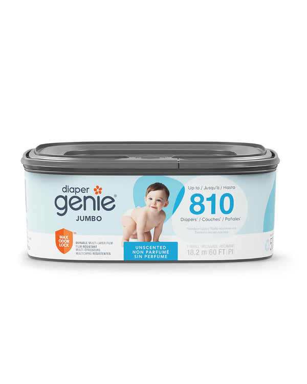 Diaper Genie® Jumbo Square Refill Holds Upto 810 Newborn Sized Diapers