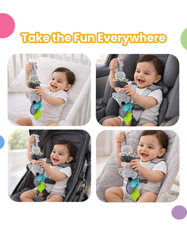 Nuluv Soft Plush Musical Koala Baby Sensory Stroller Toy