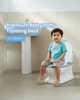 Nuluv Baby Potty Training Seat with Flush Sound 38.5 × 27 cm Grey